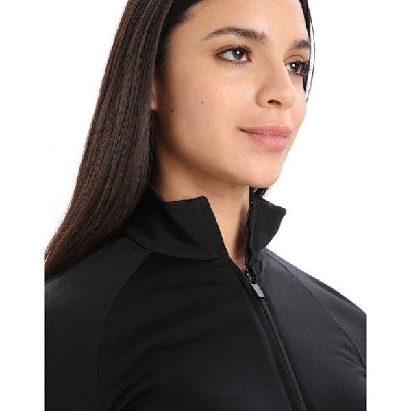 Icebreaker Sweatshirt Zone Knit Zip Sort XS Kvinde