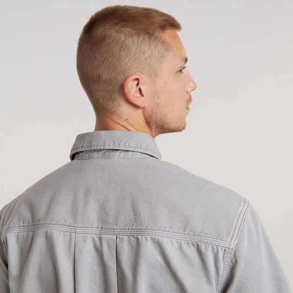 G-star Double Pocket Kortærmet Skjorte Grå M Mand