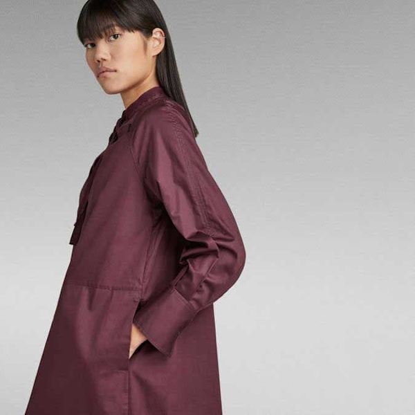 G-star Langærmet Kort Kjole Tunic Rød M Kvinde