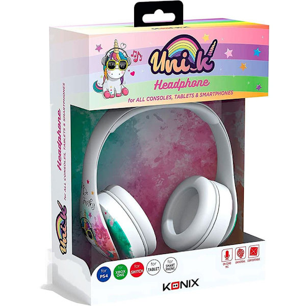 Konix Spelheadset Unik Be Funky Vit