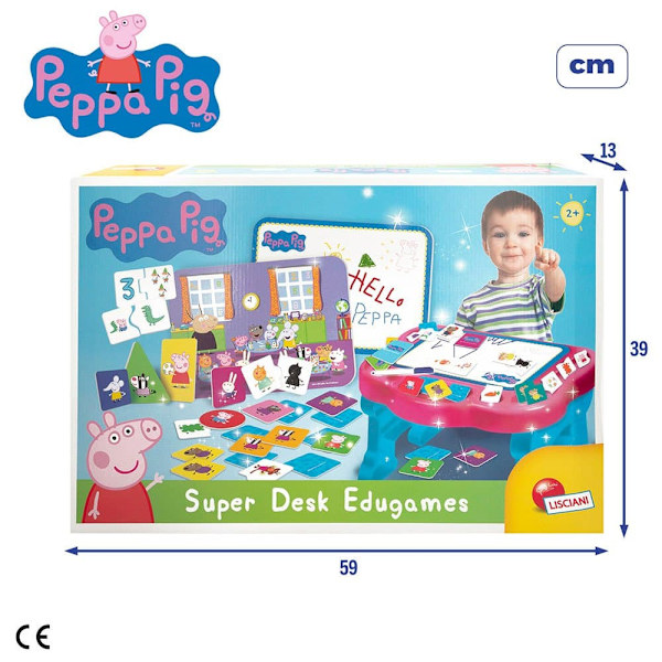 Color Baby Picer Super Educational Desktop Med Tilbehør Peppa Pig 30x48x38 Cm Flerfarvet