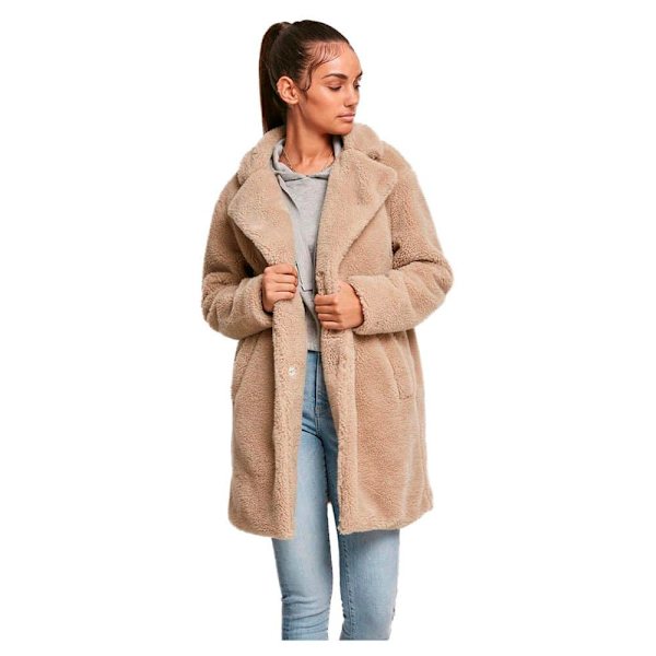 Urban Classics Overdimensioneret Parka Sherpa Beige S Kvinde