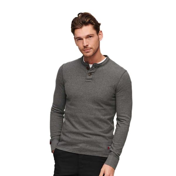 Superdry Långärmad T-shirt Med Rund Hals Vintage Athletic Chariot Grå M Man