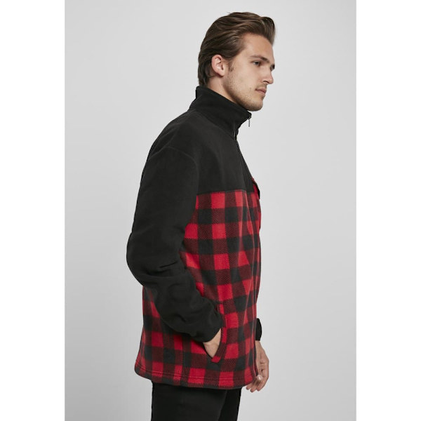 Urban Classics Patterned Polar Fleece Track Jakke Sort M Mand