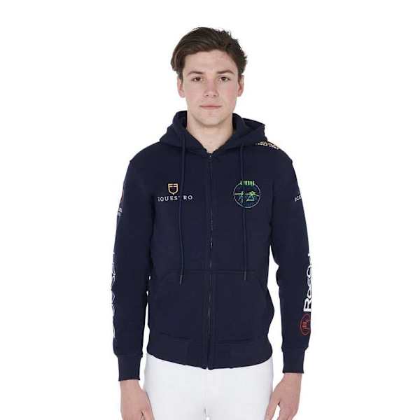 Equestro Multilogo Sweatshirt Med Lynlås  2XL