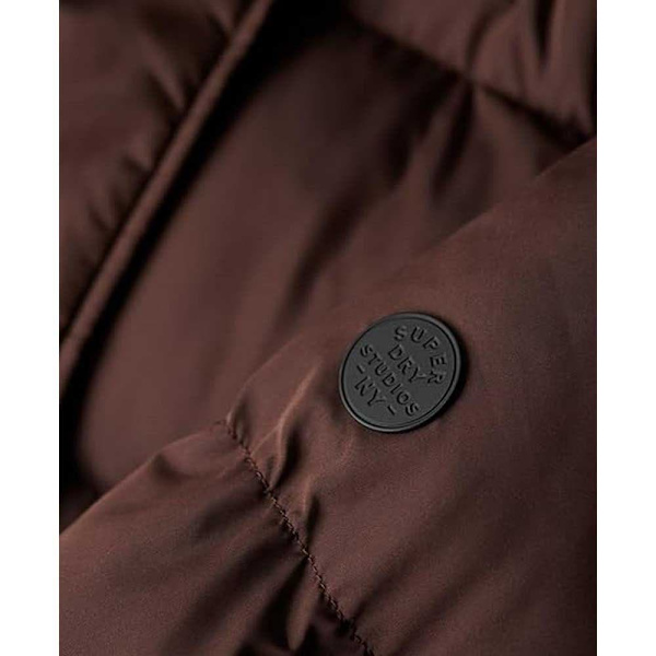 Superdry Pufferjacka Maxi Brun S Kvinna