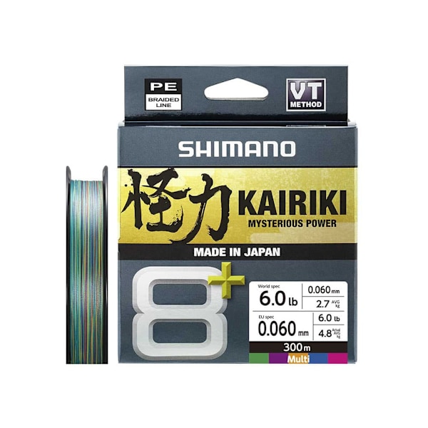 Shimano Fishing Line Kairiki 8+ Flettet Fiskesnøre 300 M Transparent 0.060 mm