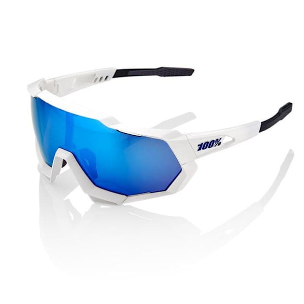 100percent Speedtrap Spejlbriller Hvid,Sort Mirror Multilayer Hiper Blue/CAT3