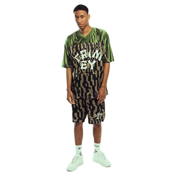 Grimey Lucky Dragon Football Kortærmet V-hals T-shirt Flerfarvet S Mand