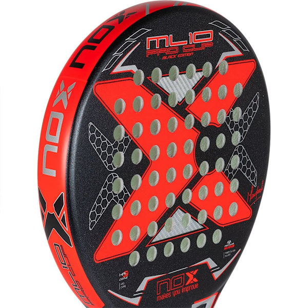 Nox Padel-maila Ml10 Pro Cup Rough Surface Edition Hopeinen 360-375 gr
