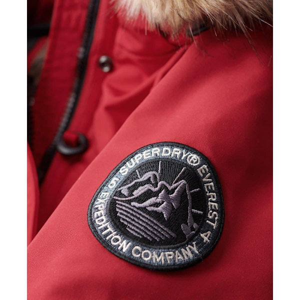 Superdry Everest Faux Fur Parka Röd XS Kvinna