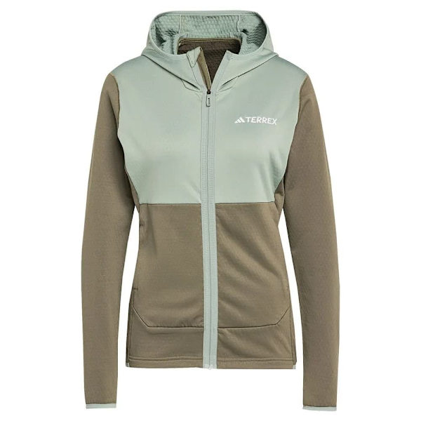 Adidas Terrex Xperior Light Fleecejacka Med Dragkedja Grönt XL Kvinna
