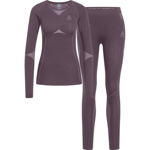 Odlo Fundamentals Performance Warm Baslager Set Grå XS Kvinna
