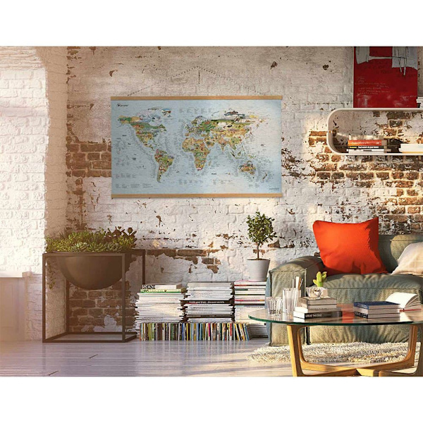 Awesome Maps Karta Världens Bästa Surfstränder Originalfärgad Upplaga Surftrip Flerfärgad