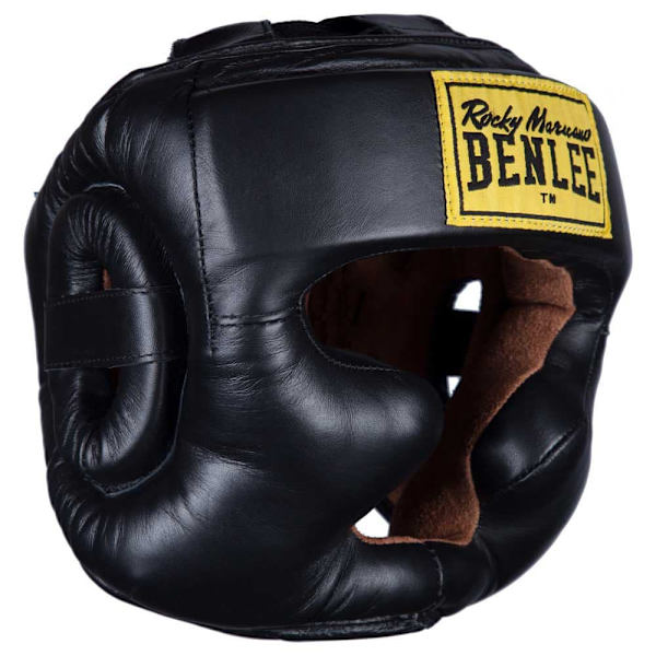 Benlee Huvudställ I Läder Med Kindskydd Full Face Protection Svart L-XL