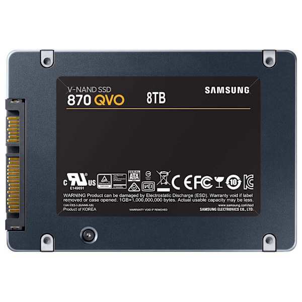 Samsung Harddisk Mz-77q8t0bw 870 Qvo 8tb Sort