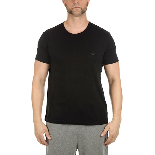 Emporio Armani Kortærmet T-shirt Med Rund Hals 111647-cc722 2 Enheder Sort S Mand