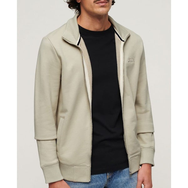 Superdry Essential Logo Track Ub Sweatshirt Med Dragkedja Beige M Man
