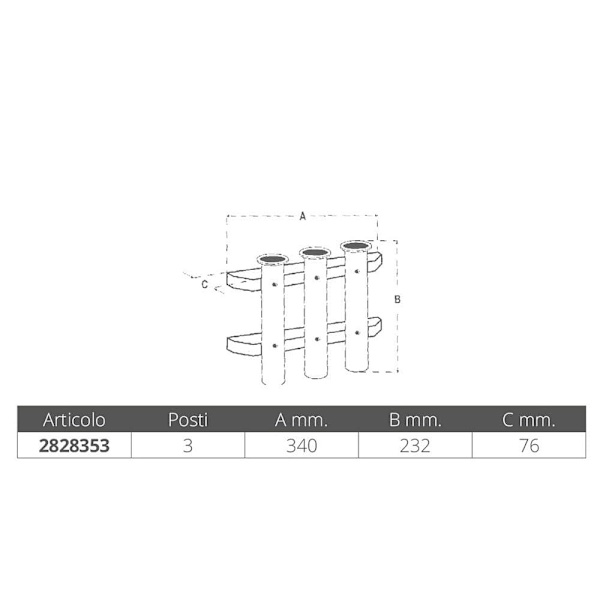 Oem Marine Osastot Rack Rodin Pidike 3 Kultainen