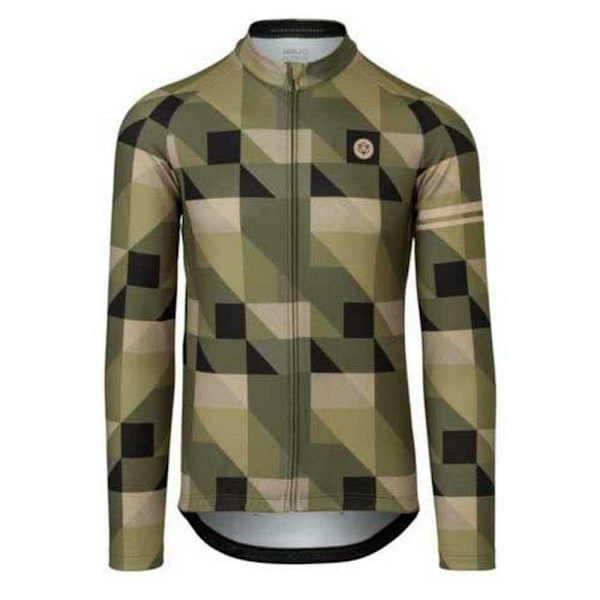 Agu Triangle Stripe Essential Långärmad Trikå Grönt L Man