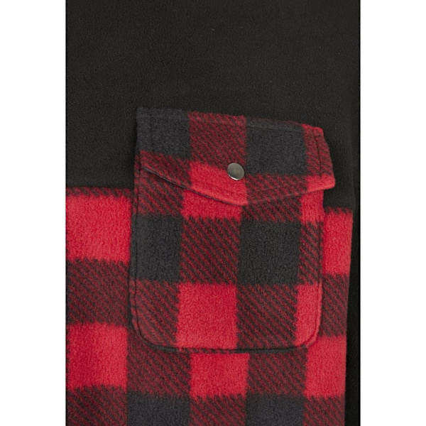 Urban Classics Patterned Polar Fleece Track Jakke Sort M Mand