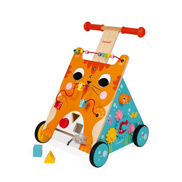 Janod Multi-activities Cat Baby Walker Flerfärgad 12 Months-3 Years