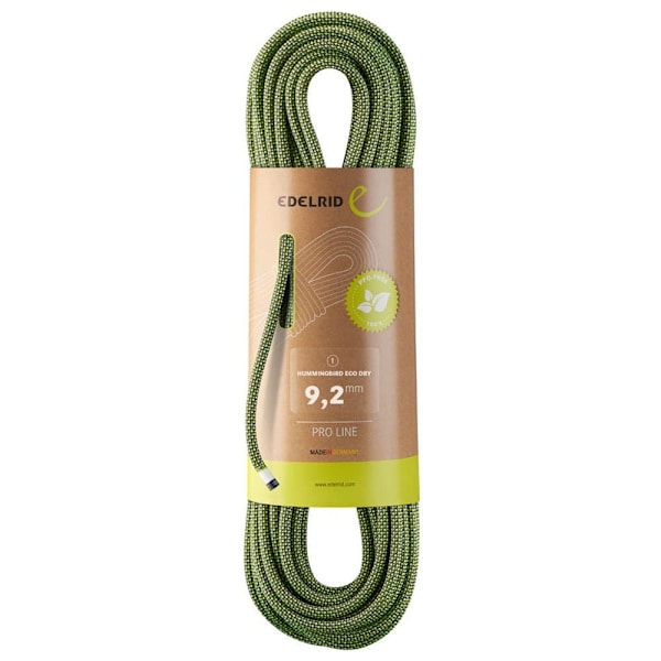 Edelrid Hummingbird Eco Dry 9.2 Mm Reb Grøn 50 m