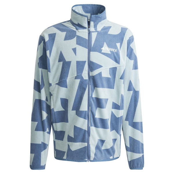 Adidas Terrex Multi Printed Fleecejacka Med Dragkedja Grå XL Man