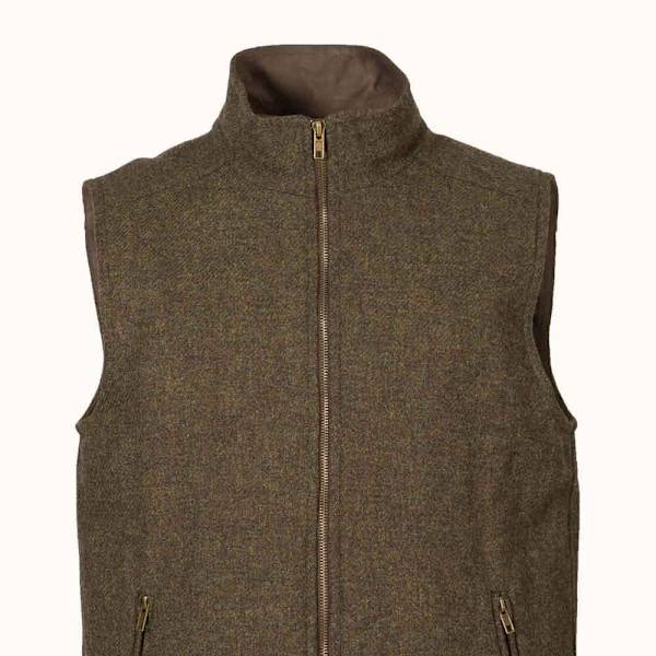 Pasion Morena Tweed Padded Väst Grönt M