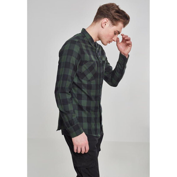 Urban Classics Basic Flannelskjorte Sort L Mand