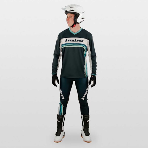 Hebo Pro Retro Långärmad Trikå Grönt L Man