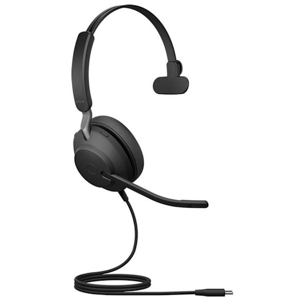 Jabra Hovedtelefoner Evolve2 40 Headset Uc Mono Usb-c Sort