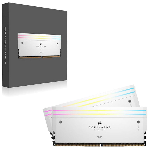 Corsair Hukommelse Ram Dominator Titanium Cmp64gx5m2x6600c32w 64gb 2x32gb Ddr5 6600mhz
