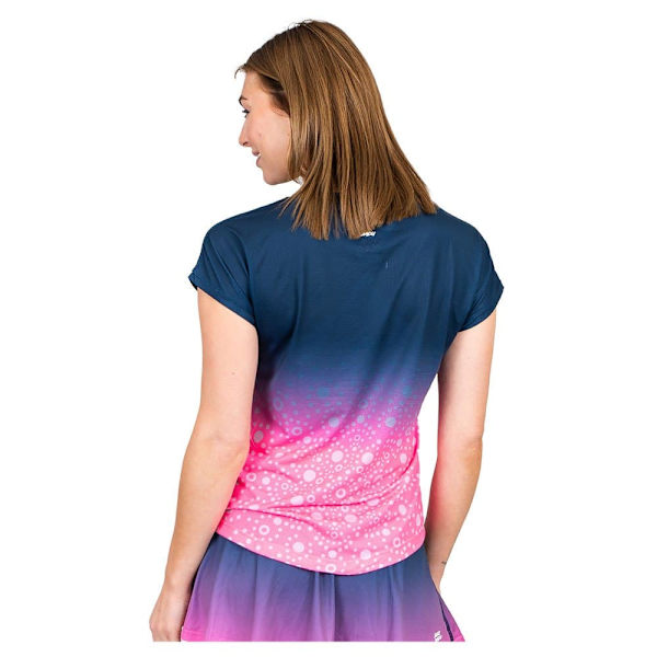 Bidi Badu Kortærmet T-shirt Colortwist Blå,Rosa S Kvinde
