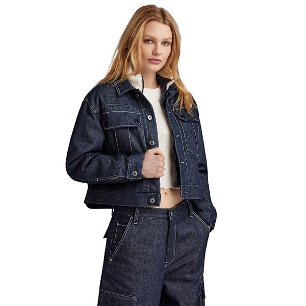 G-star Sherpa Detachable Liner Jeansjacka Blå XS Kvinna