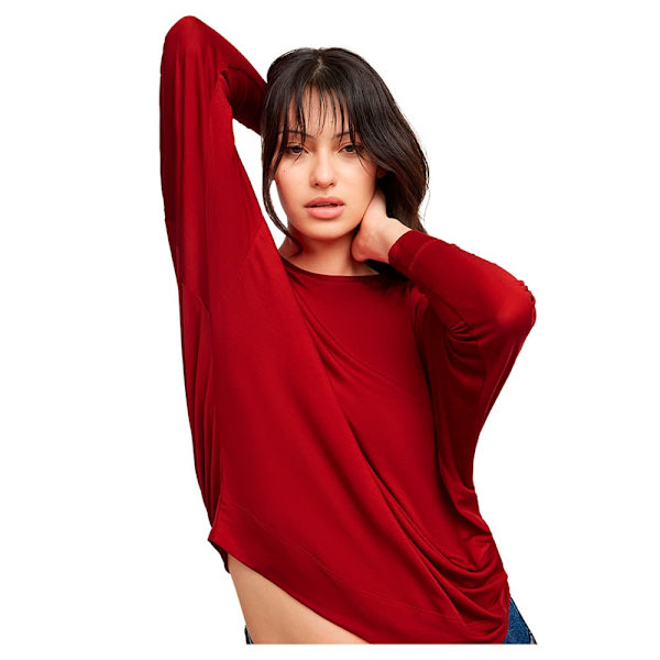 G-star Batwing T-shirt Med Lange ærmer Rød XL Kvinde