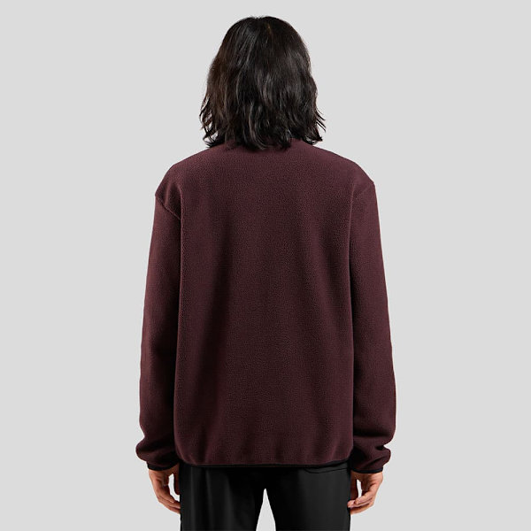 Odlo Essential High Pile Fleecejakke Med Halv Lynlås Brun L Mand