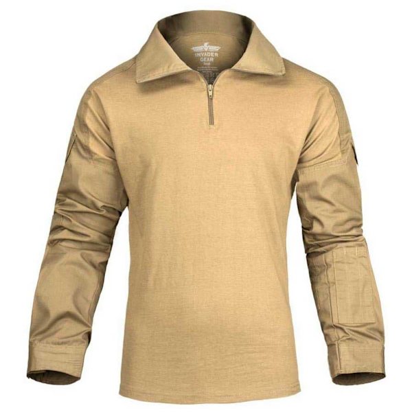 Invadergear Pitkähihainen T-paita Combat Beige L Mies