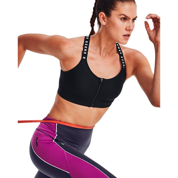 Under Armour Topp Högt Stöd Infinity Zip Rosa S Kvinna