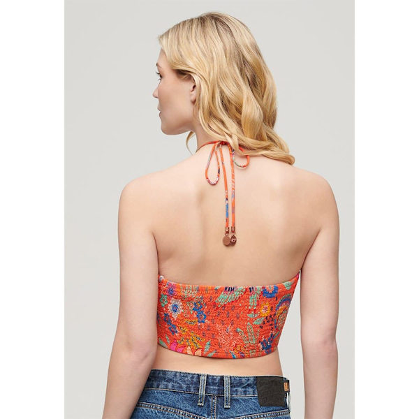 Superdry Crop Cut Out ärmlös T-shirt Orange L Kvinna