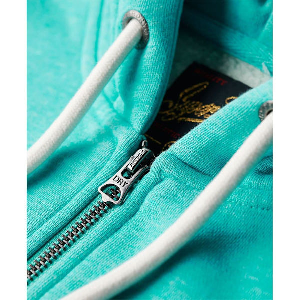 Superdry Sweatshirt Med Fuld Lynlås Super Athletic Graphic Grøn XS Kvinde