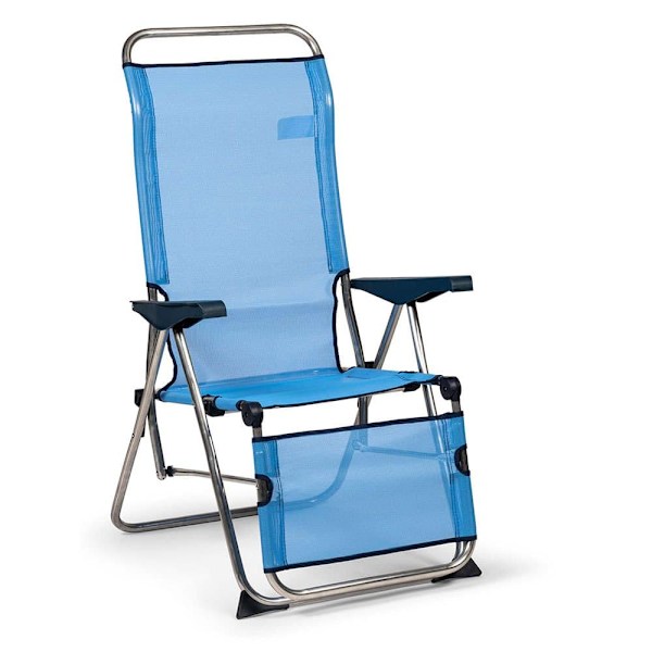 Solenny Taitettava Solarium Relax 5-asento 114x75x63cm Sininen