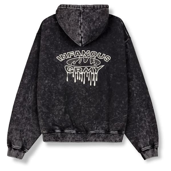 Grimey Follow The Dollar Washed Vintage Hættetrøje Sort S Mand