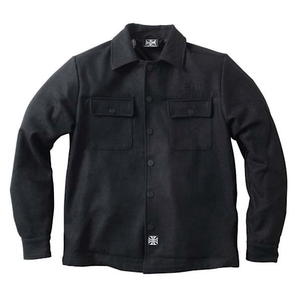 West Coast Choppers Jakke Wool Lined Plaid Sort M Mand