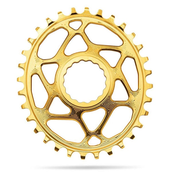 Absolute Black Kæderring Oval Race Face Direct Mount 6 Mm Offset Gylden 36t