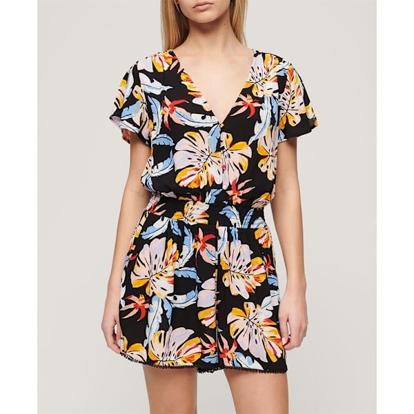Superdry Beach Playsuit Lyhythihainen Lyhyt Mekko Monivärinen XS Nainen