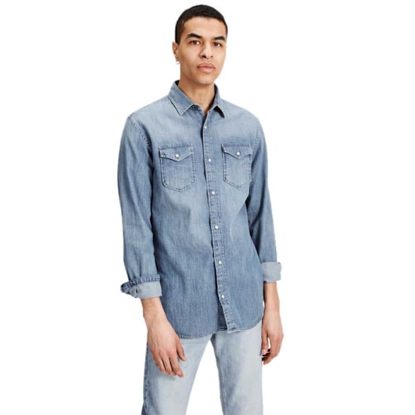 Jack & Jones Lang Ærmet Skjorte Essential Sheridan Blå L Mand