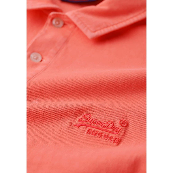 Superdry Essential Logo Neon Kortærmet Polo Orange M Mand
