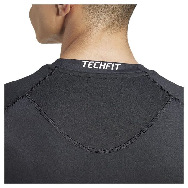 Adidas Techfit 3 Stripes Lyhythihainen T-paita Musta 2XL Mies