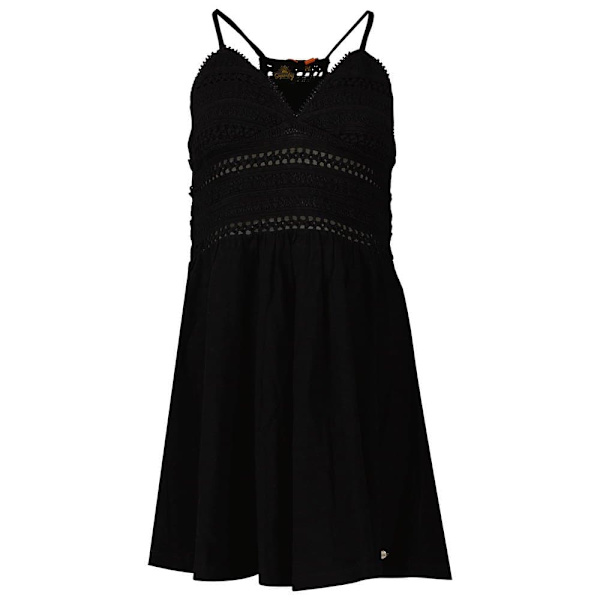 Superdry Lace Langærmet Kort Kjole Sort M Kvinde
